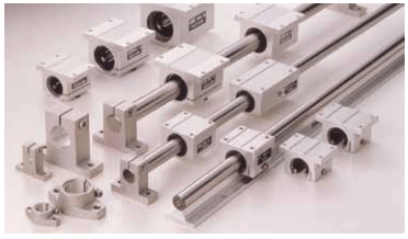 linear guides, metric and inch housing, shaft, shaft support line up