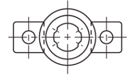 Keyless nut SSPFM type: Cylindrical spline nut without key groove, has two lock plates for fixing